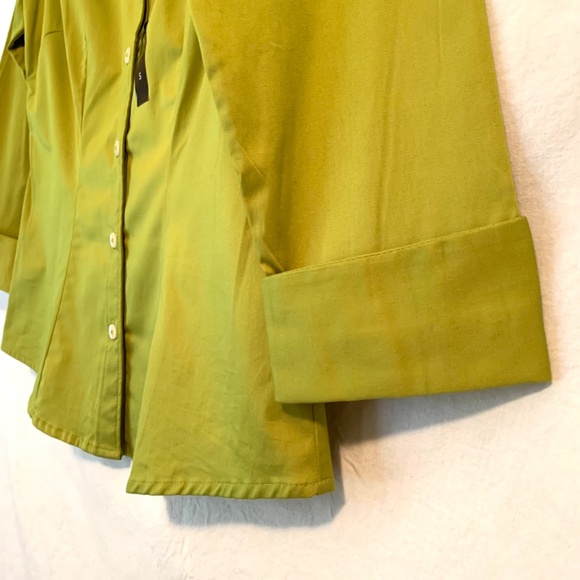 Banana Republic V-Neck Stretch Cotton Button Up Blouse Size Small - Picture 5 of 8